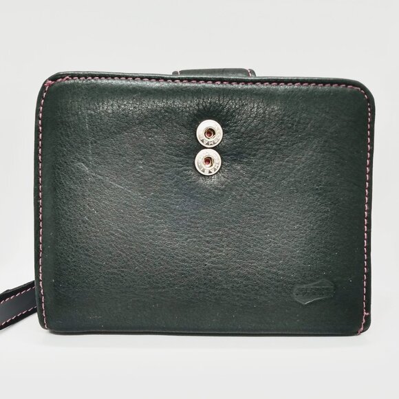 Vintage American Tourister Leather Wallet-Black/Pink - Picture 3 of 12